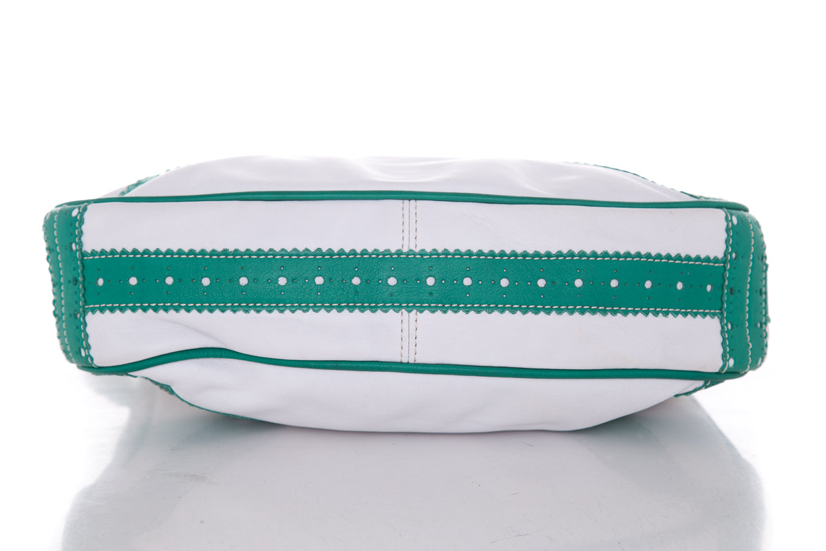 BBR Vintage White & Green Handbag