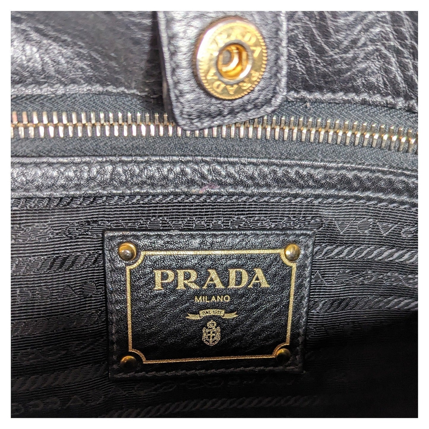 Prada Vitello Daino Side Pocket Hobo