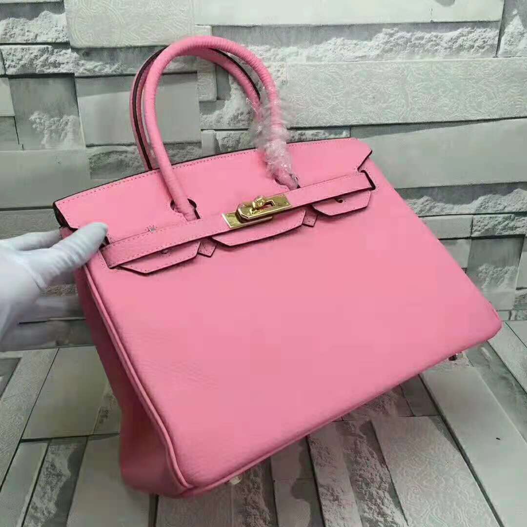 HM Birkin Pink For Women Gold Toned Hardware 14in/35cmÂ