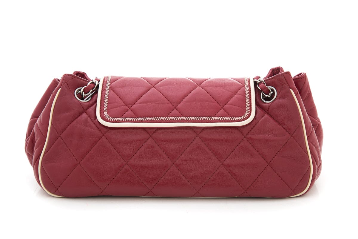 Chanel 2008/2009 Red Quilted "East/ West 2.55 Reissue" Handbag