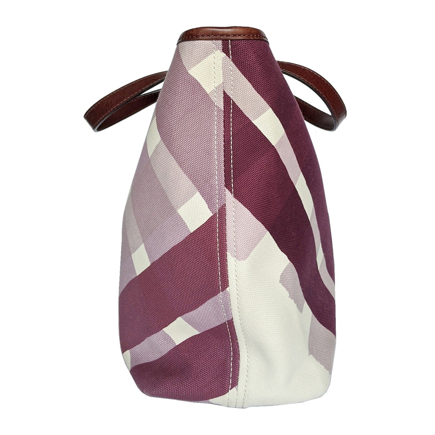 BBR Canvas Purple Check Print Tote