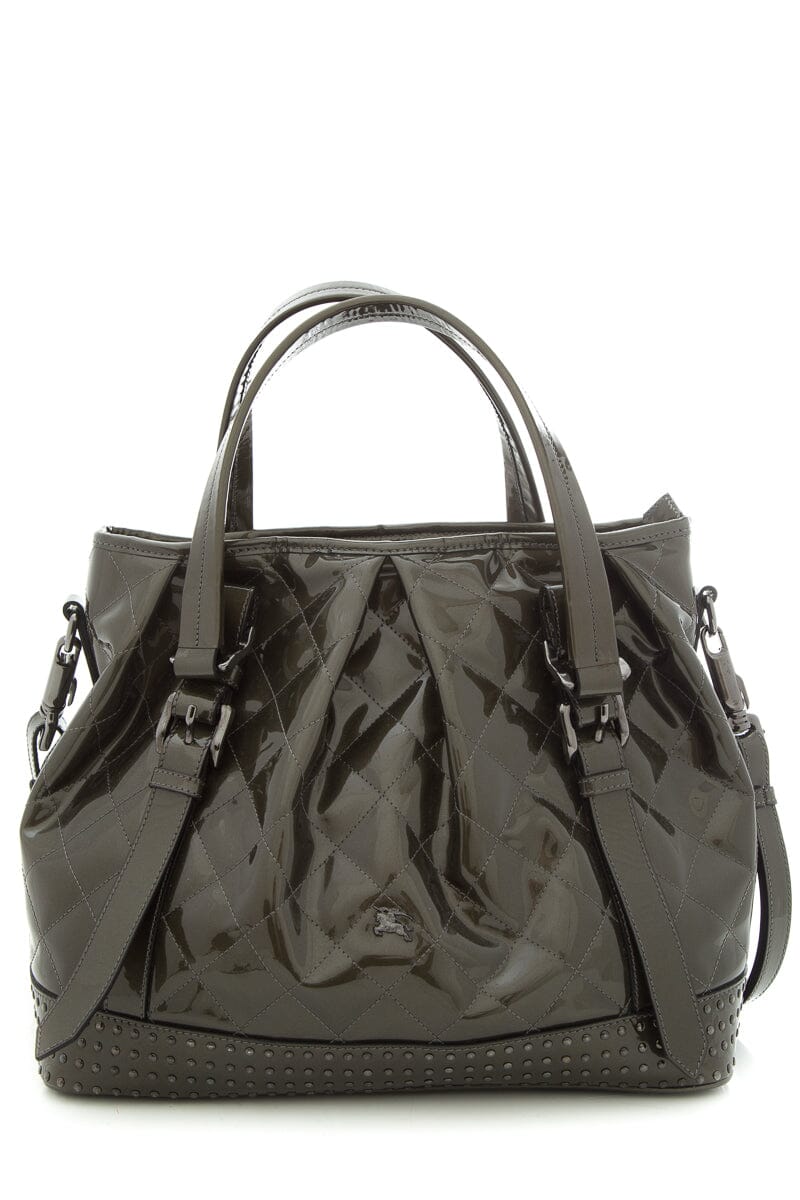 BBR Green Patent Leather Lowry Studded Tote