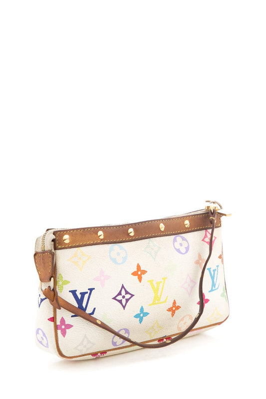 Louis Vuitton Multicolor Monogram White Pochette Handbag