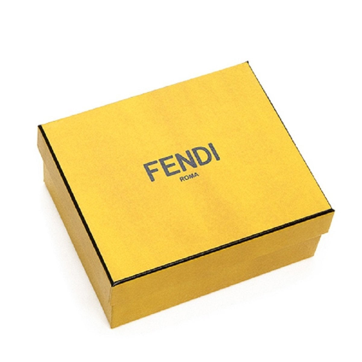 Fendi F is Fendi Yellow Leather Vertigo Print Card Case Wallet 8M0445