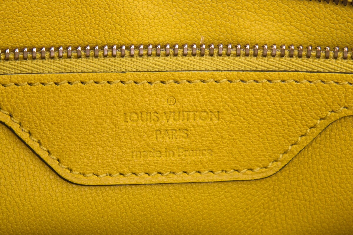 Louis Vuitton Maroquinerie Triangle Yellow Grained Leather Handbag