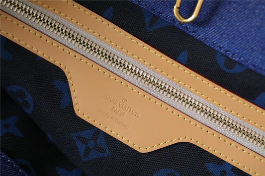 LV Cabas PM Plan Soleil Denim Canvas Blue For Women, WoHandbags 11.8in/30cm LVÂ M94144