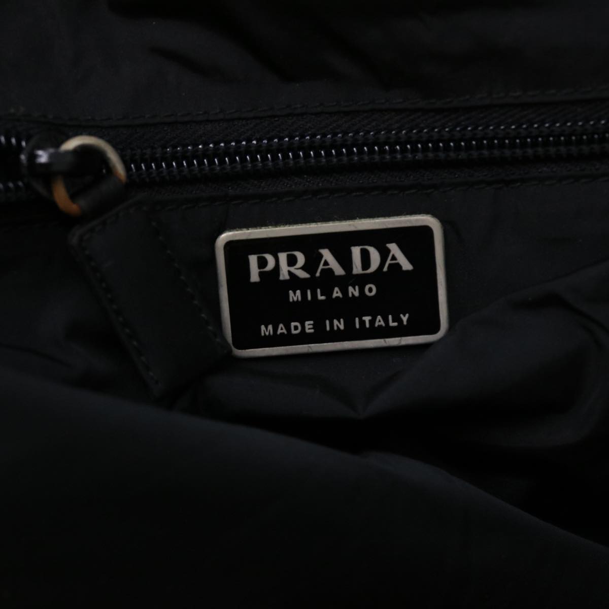 PRADA Hand Bag Nylon Black  fm2266