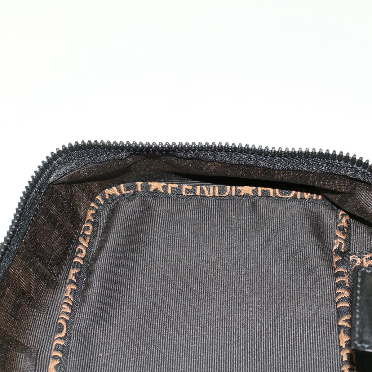 FENDI Hand Bag Nylon Black Auth fm2555