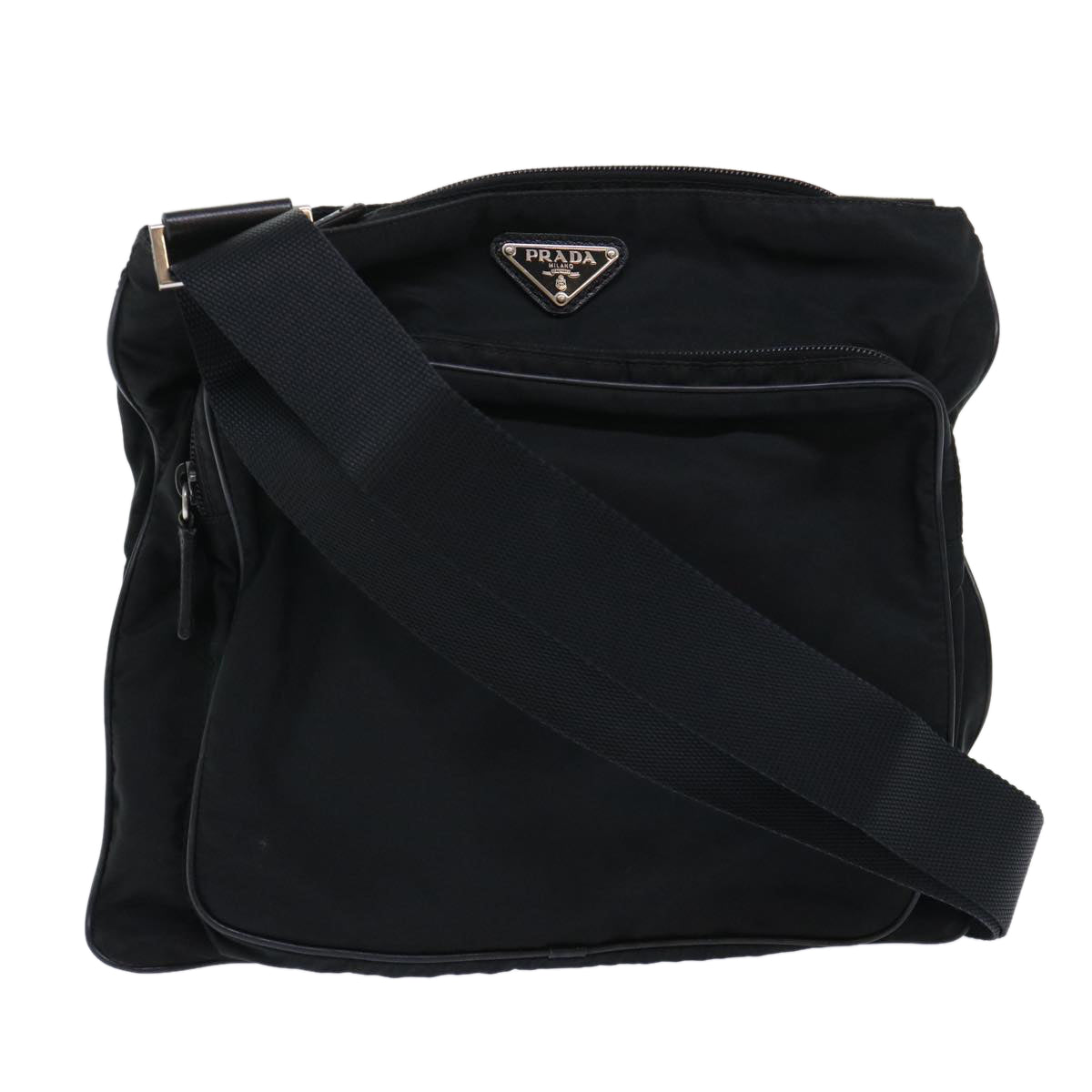 PRADA Shoulder Bag Nylon Black  fm2612