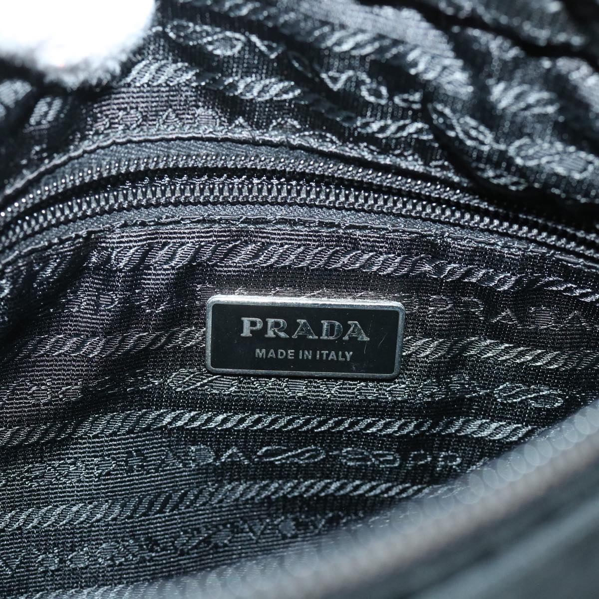 PRADA Shoulder Bag Nylon Black  fm2612