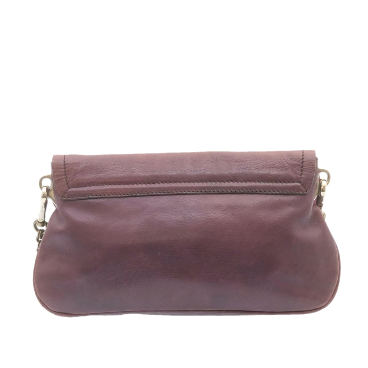 PRADA Chain Shoulder Bag Leather Purple  am1163g