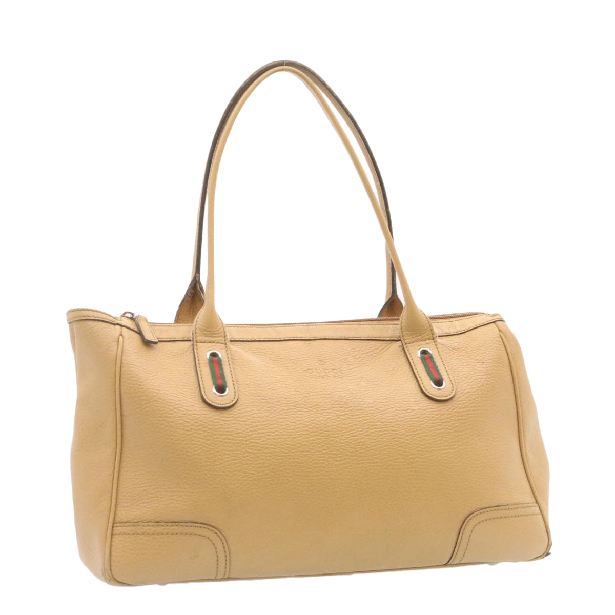 GUCCI Princy Line Tote Bag Leather Beige  am1445g