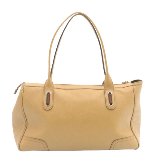 GUCCI Princy Line Tote Bag Leather Beige  am1445g