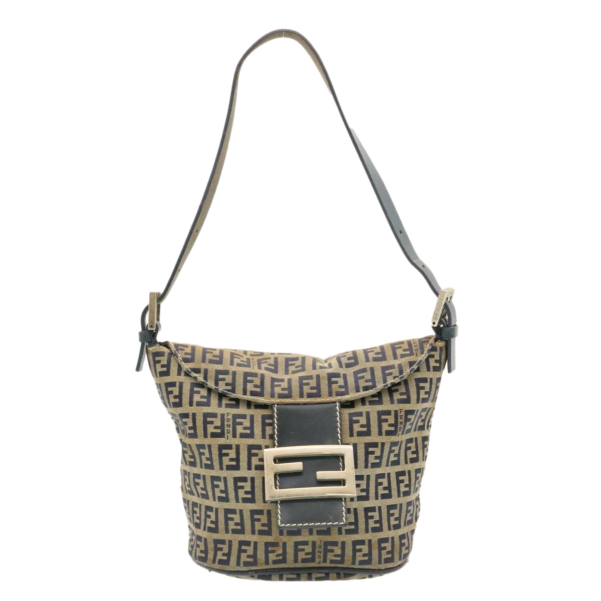 FENDI ZucchinoCanvas Shoulder Bag Brown  am1690g