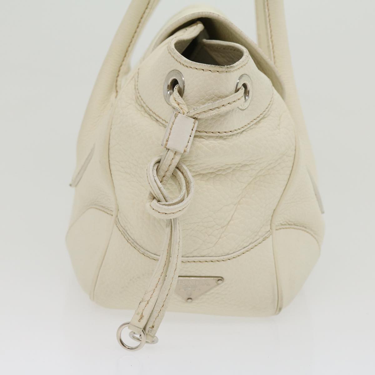 PRADA Tote Bag Leather White  am2648g