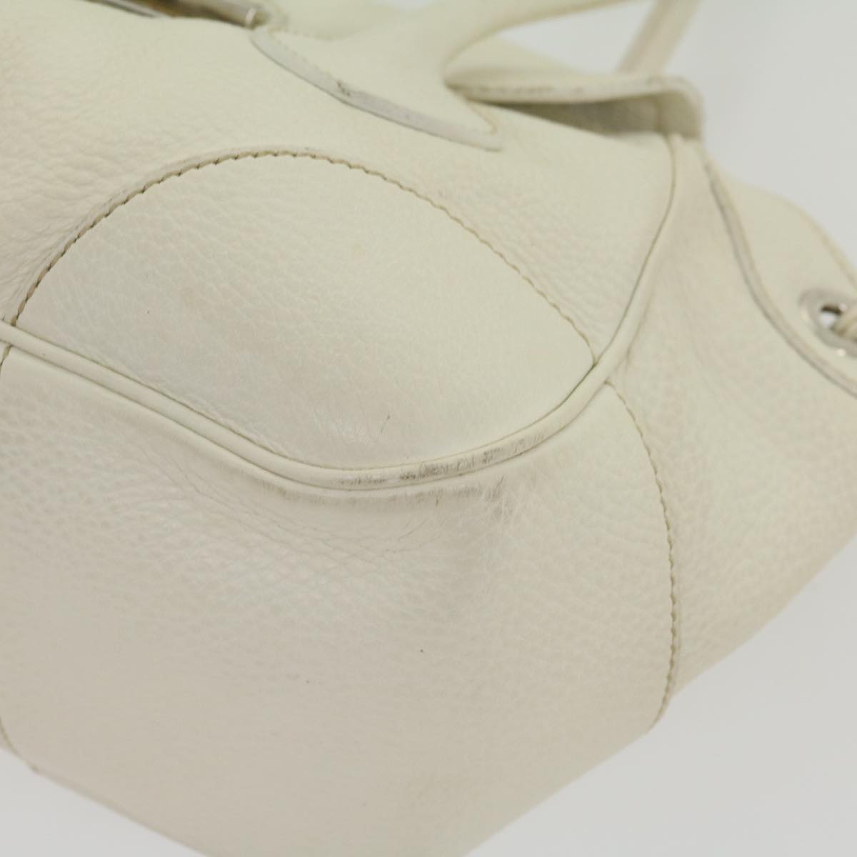 PRADA Tote Bag Leather White  am2648g