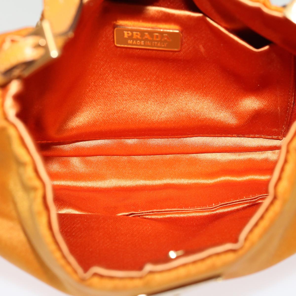 PRADA Chain Shoulder Bag Nylon Orange  am2666gA