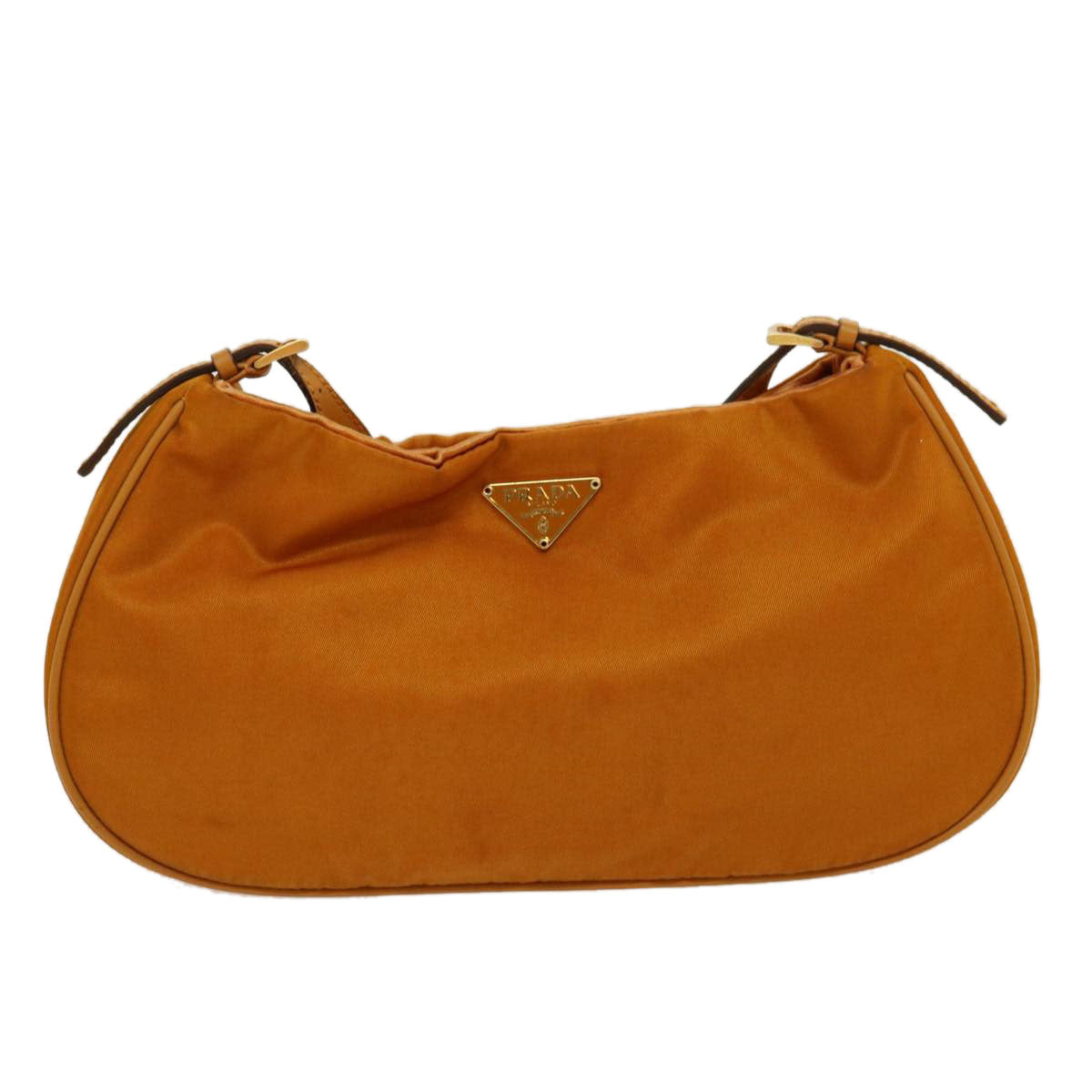 PRADA Chain Shoulder Bag Nylon Orange  am2666gA