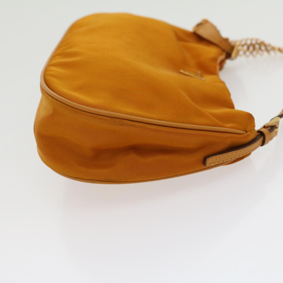 PRADA Chain Shoulder Bag Nylon Orange  am2666gA