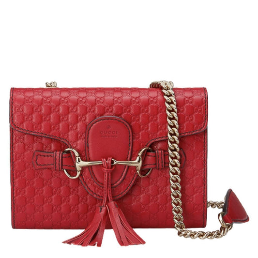 Gucci-Emily Guccissima Mini Shoulder Bag in Red - Runway Catalog