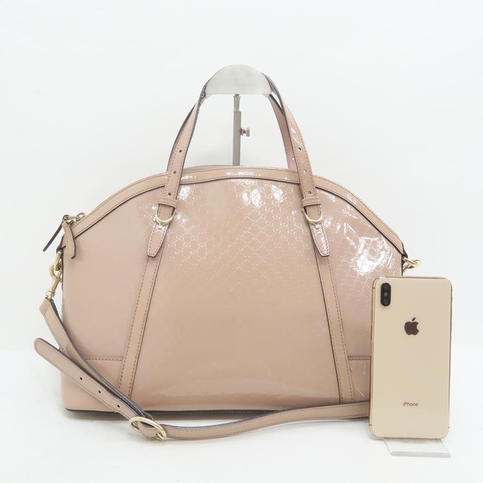 Gucci Microguccissima Nice Nude-pink Patent Tote