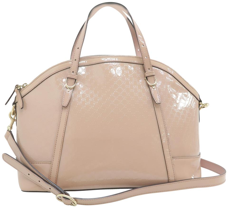 Gucci Microguccissima Nice Nude-pink Patent Tote