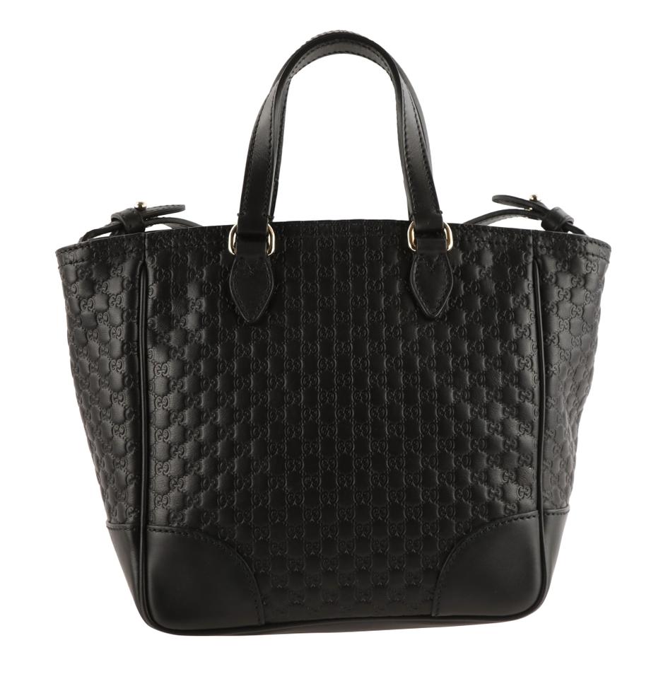 Gucci Small Bree Black Gg Leather Tote