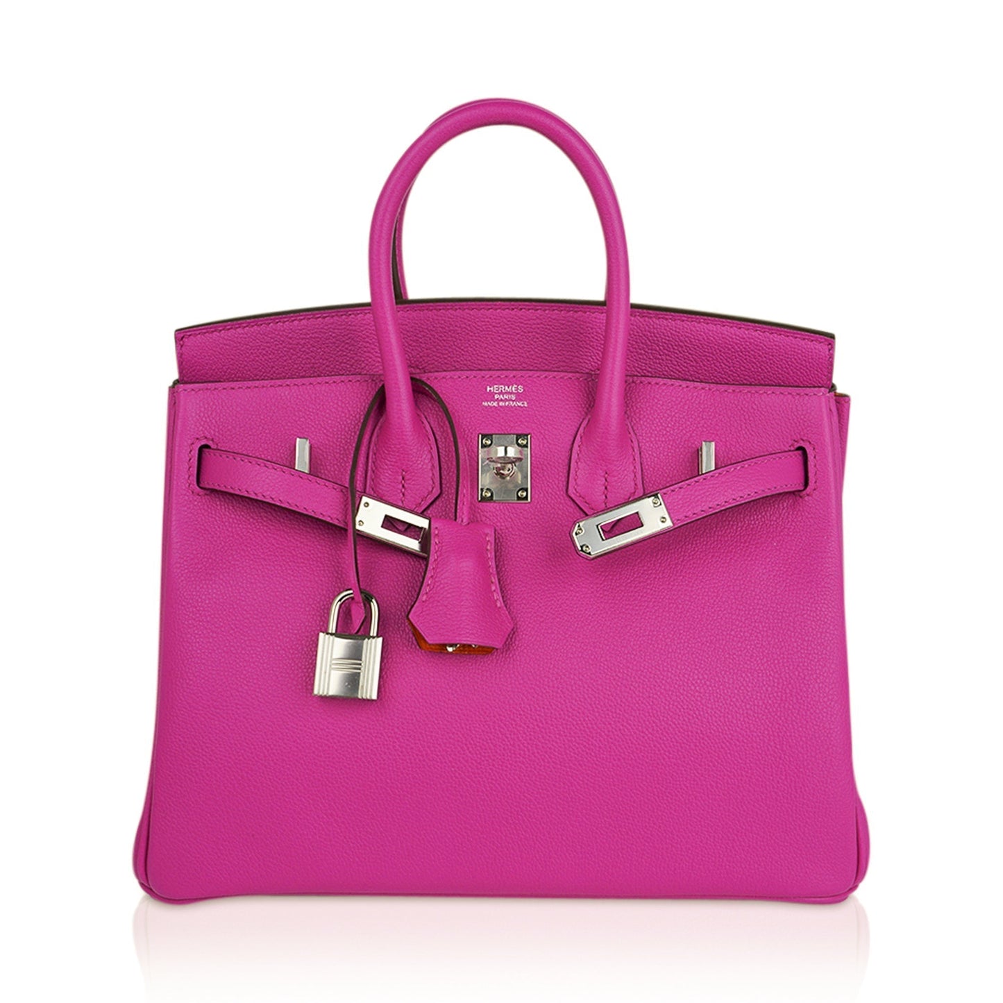 Hermes Verso Birkin 25 Bag Magnolia & Capucine Togo Leather with Palladium Hardware