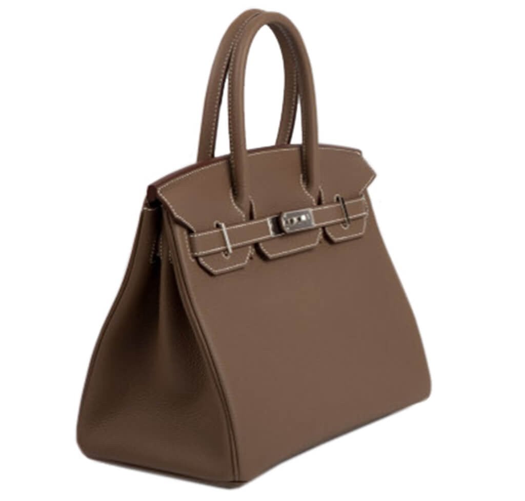 Hermès Togo Birkin 30 Bag Etoupe PHW