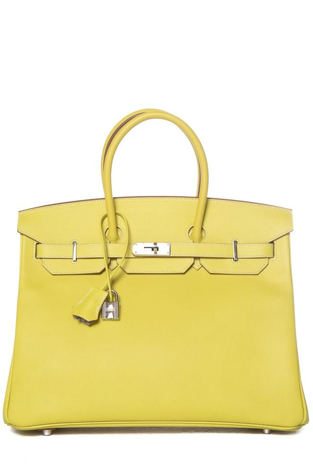 Hermès Birkin 35cm Soufre Yellow Epsom Leather Tote