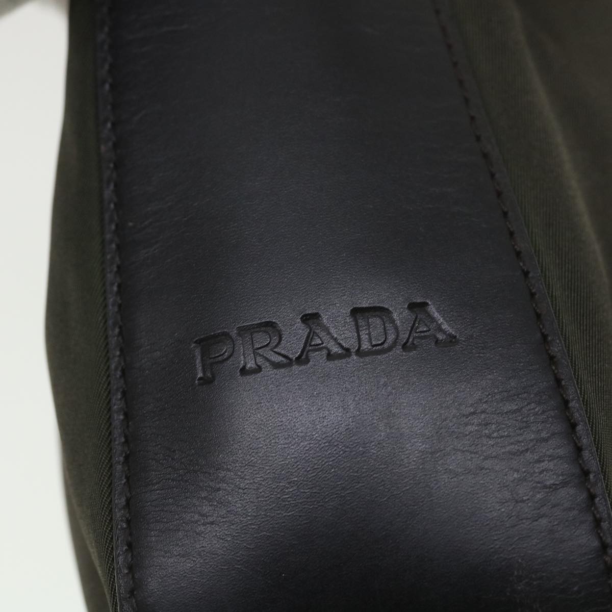 PRADA Shoulder Bag Nylon Khaki  hk630