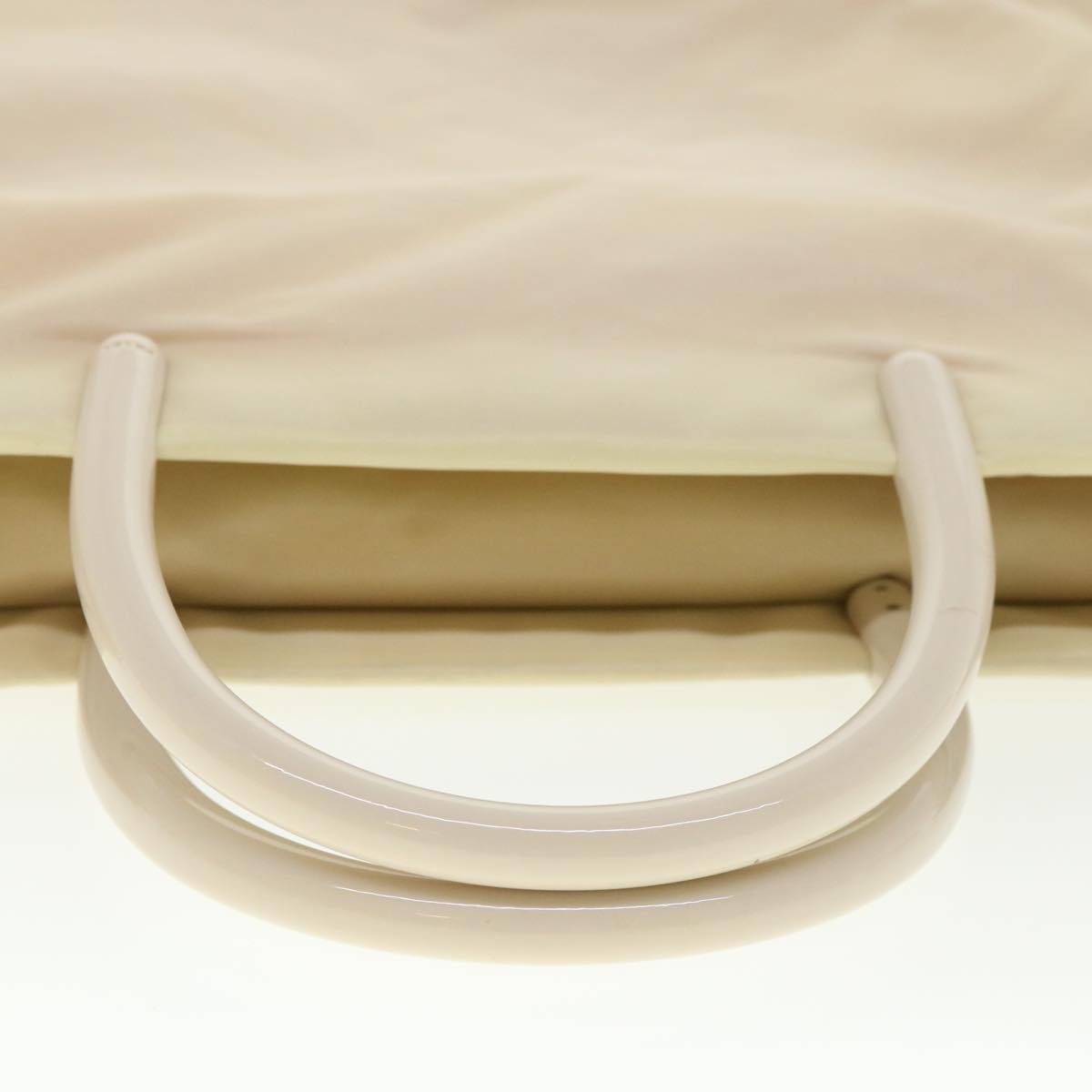 PRADA Hand Bag Nylon Beige  hk668