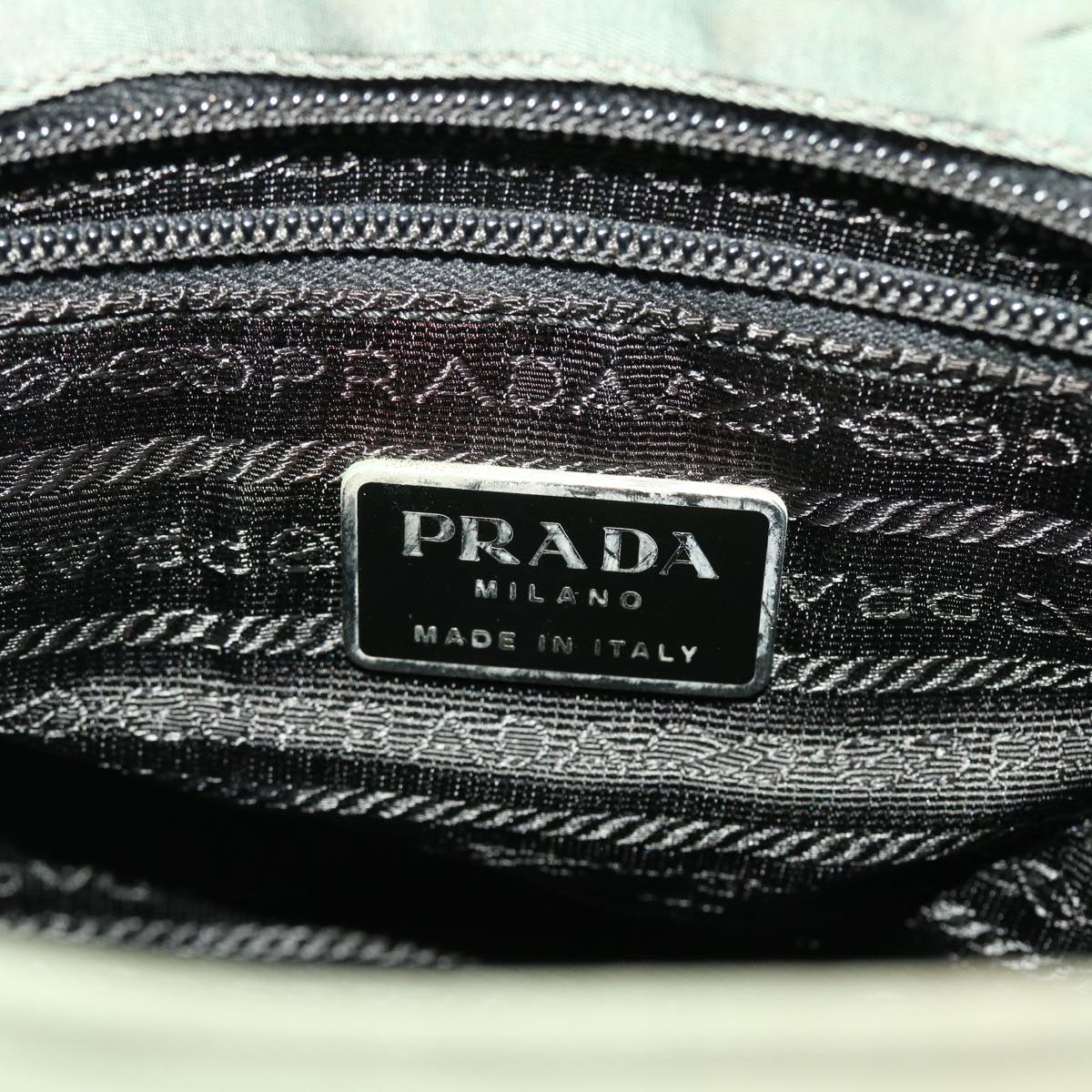 PRADA Shoulder Bag Nylon Gray  hk703