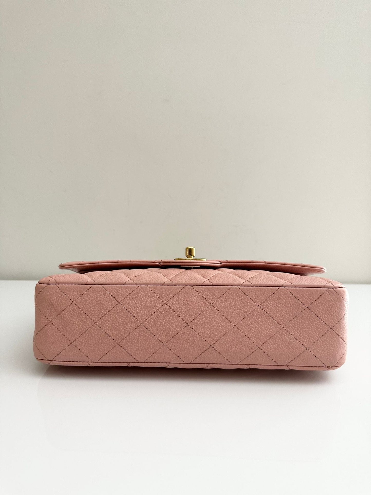 Vintage CHANEL Medium Classic Double Flap Pink Caviar GHW