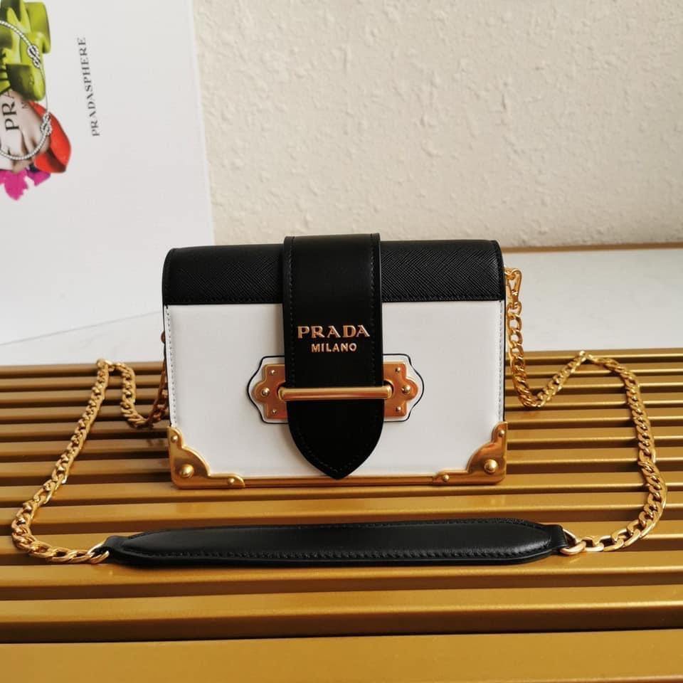 Prada Leather  Cahier Bag