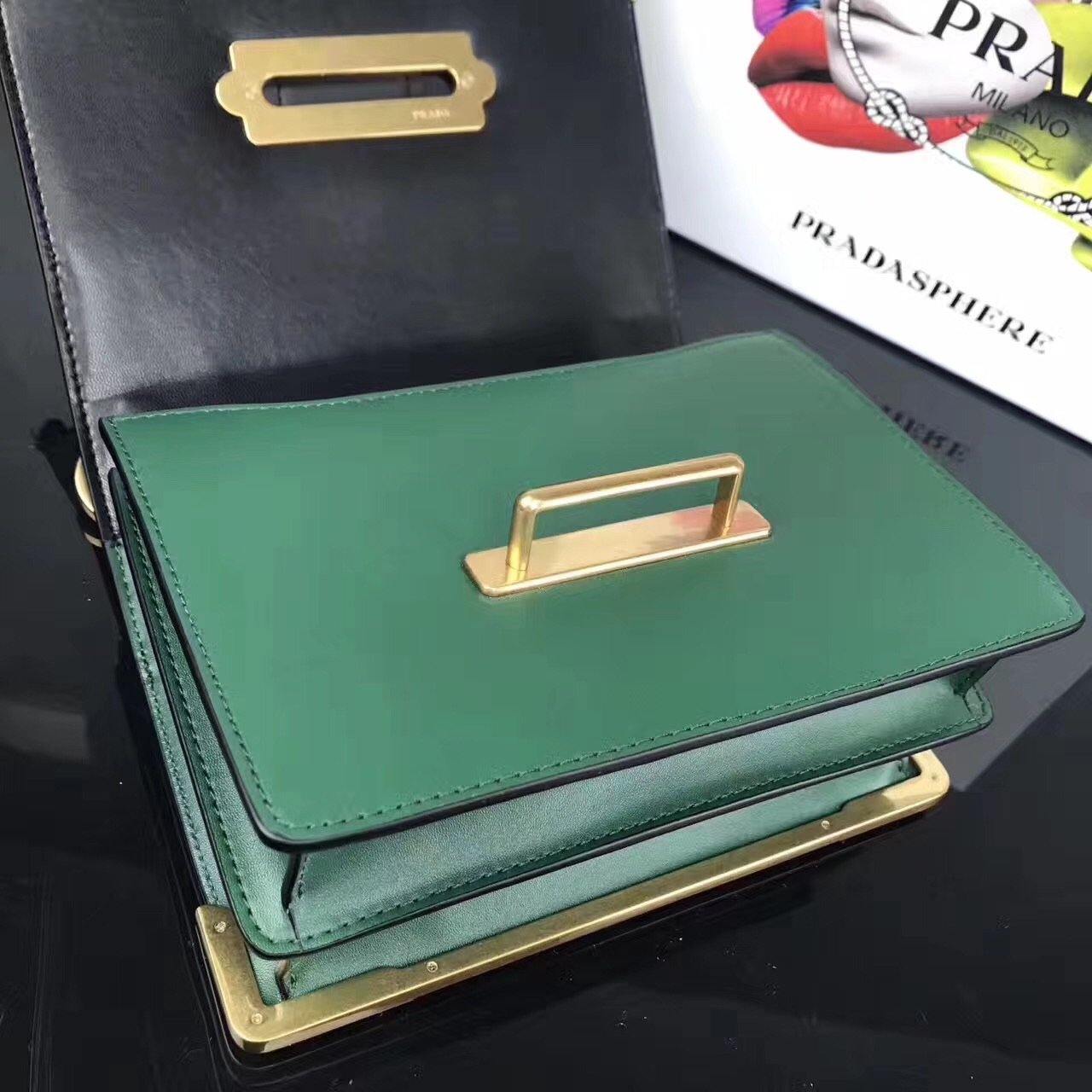 Prada Leather Cahier Bag