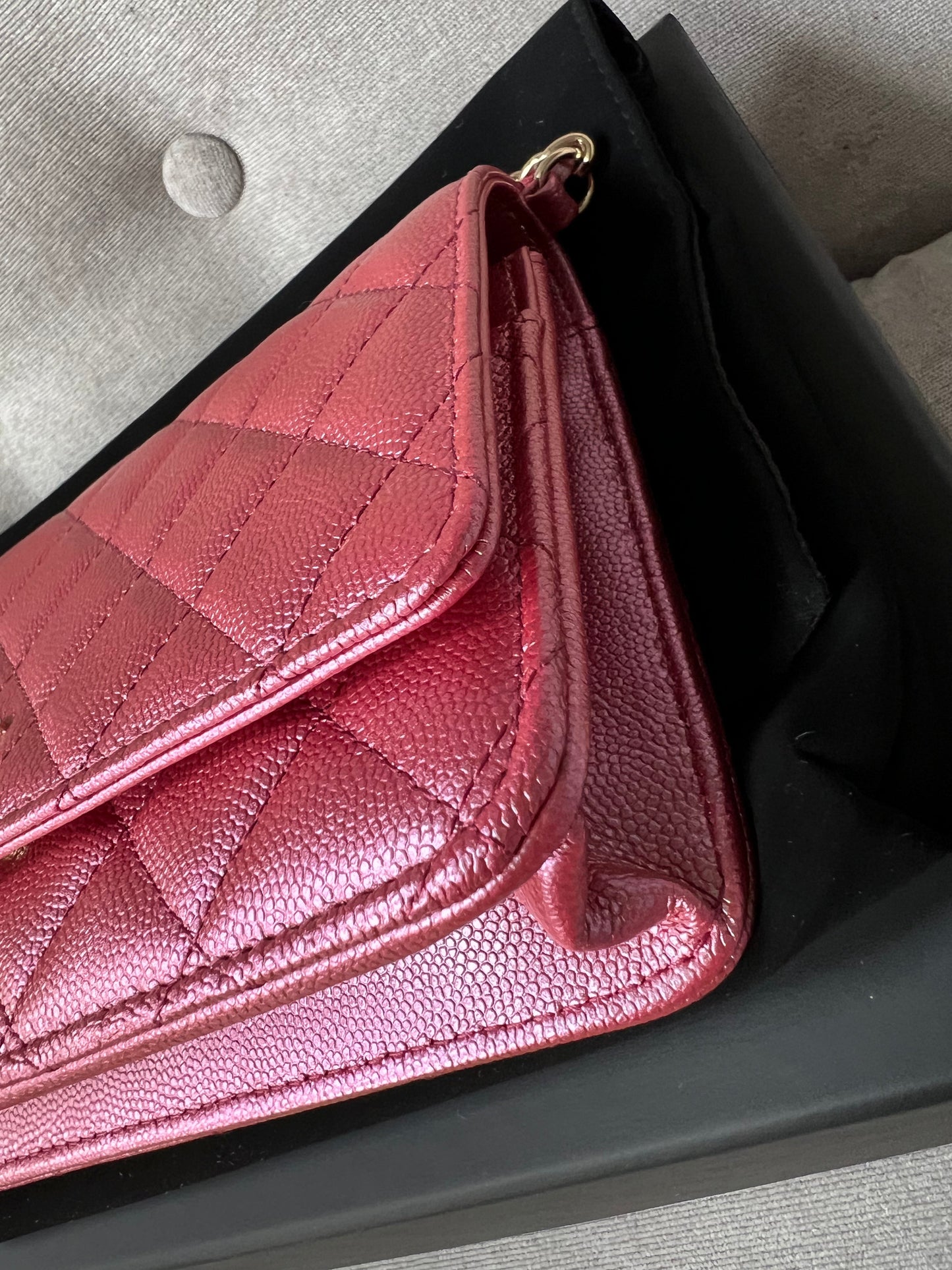 Part 2 payment - Chanel Iridescent Pink 22P Caviar Wallet on Chain (RRP £2810)