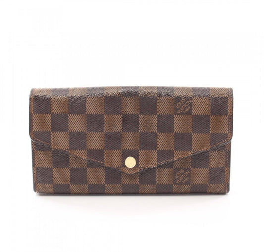 Louis Vuitton Portefeuille Sarah Damier Ebene Bifold Long Wallet