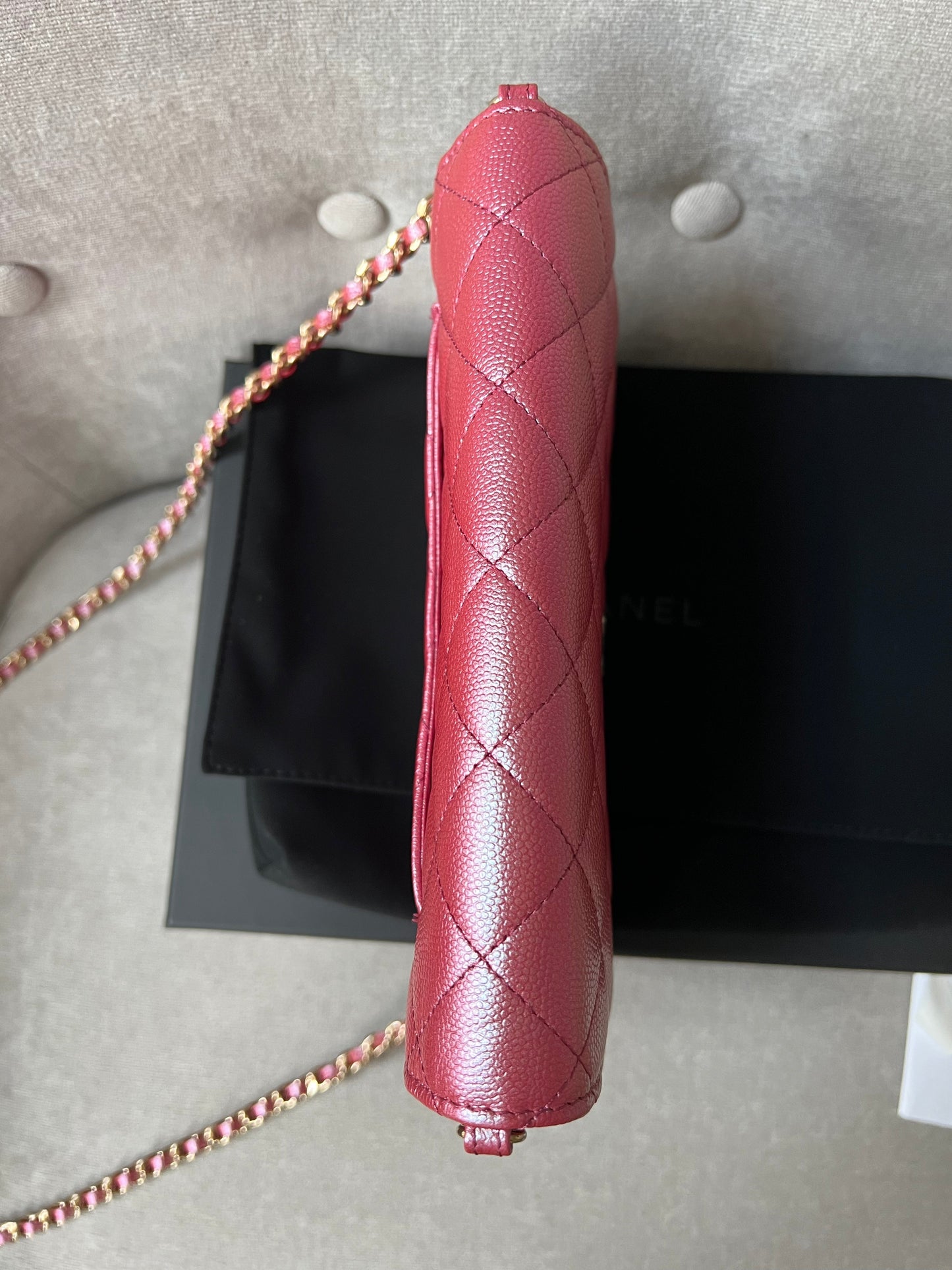 Part 2 payment - Chanel Iridescent Pink 22P Caviar Wallet on Chain (RRP £2810)