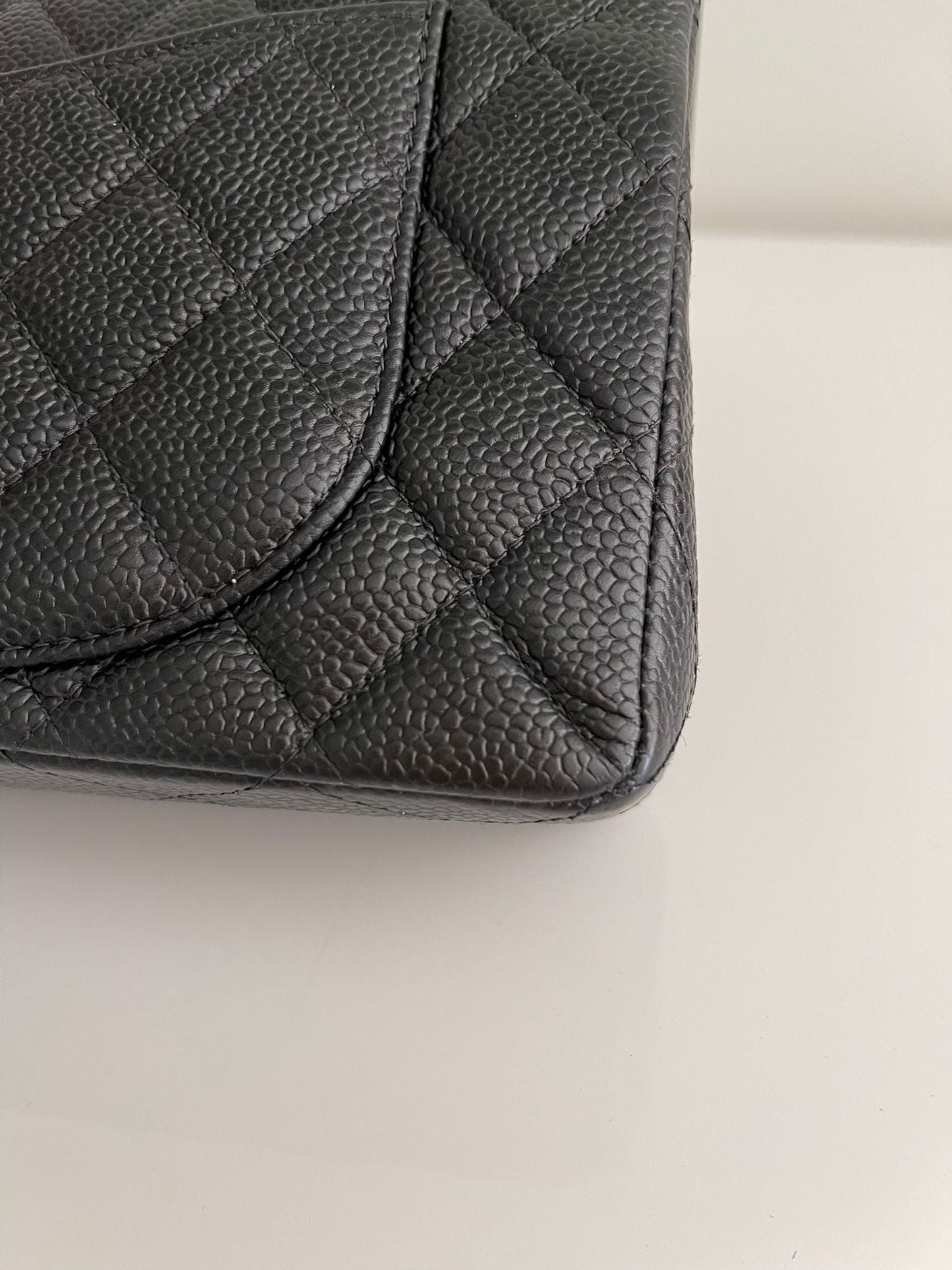 Vintage CHANEL Small Caviar Classic Double Flap Black