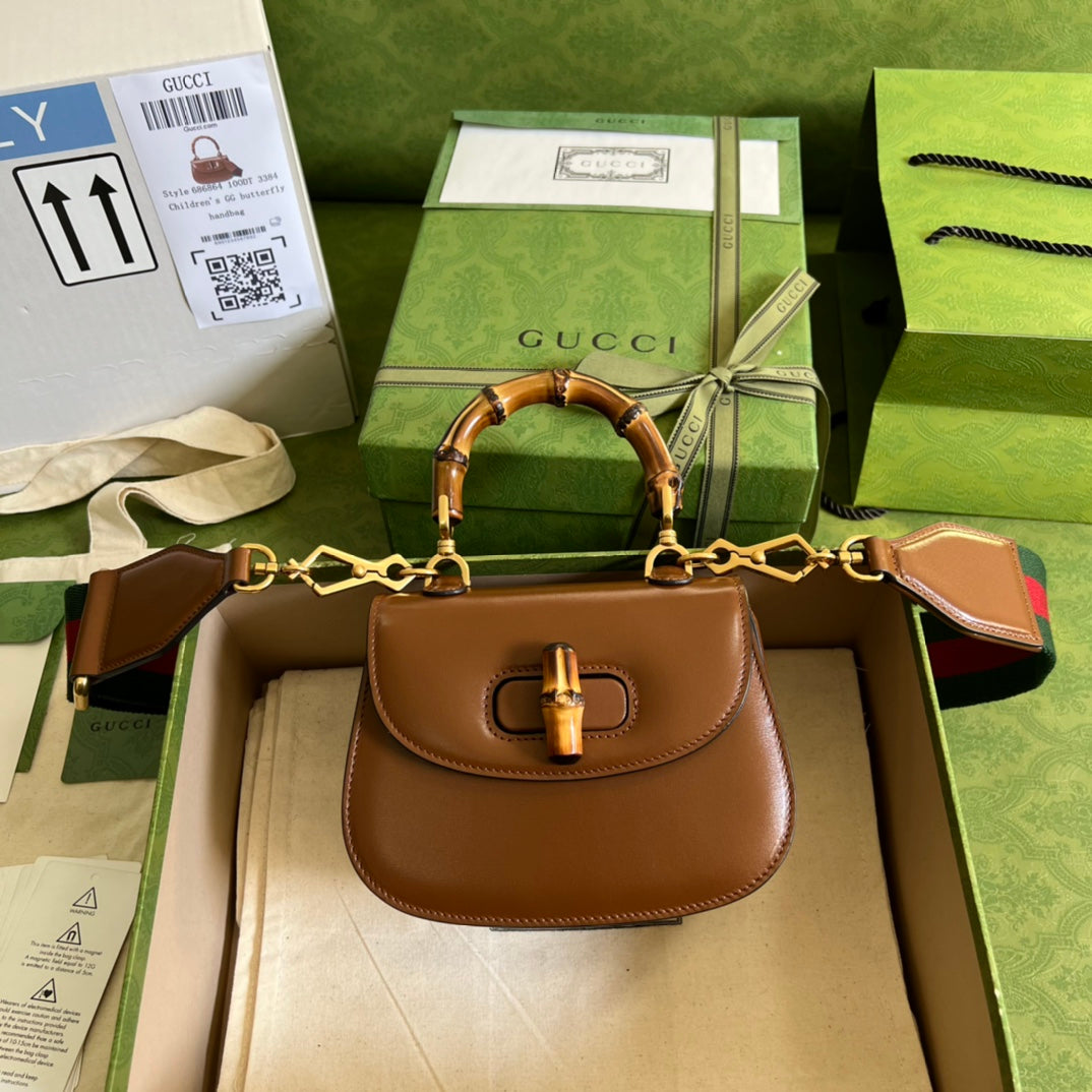 Gucci Small Top Handle Bag With Bamboo