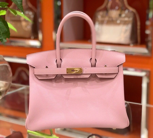 HM Birkin Pink For Women Silver Toned Hardware 9.8in/25cmÂ