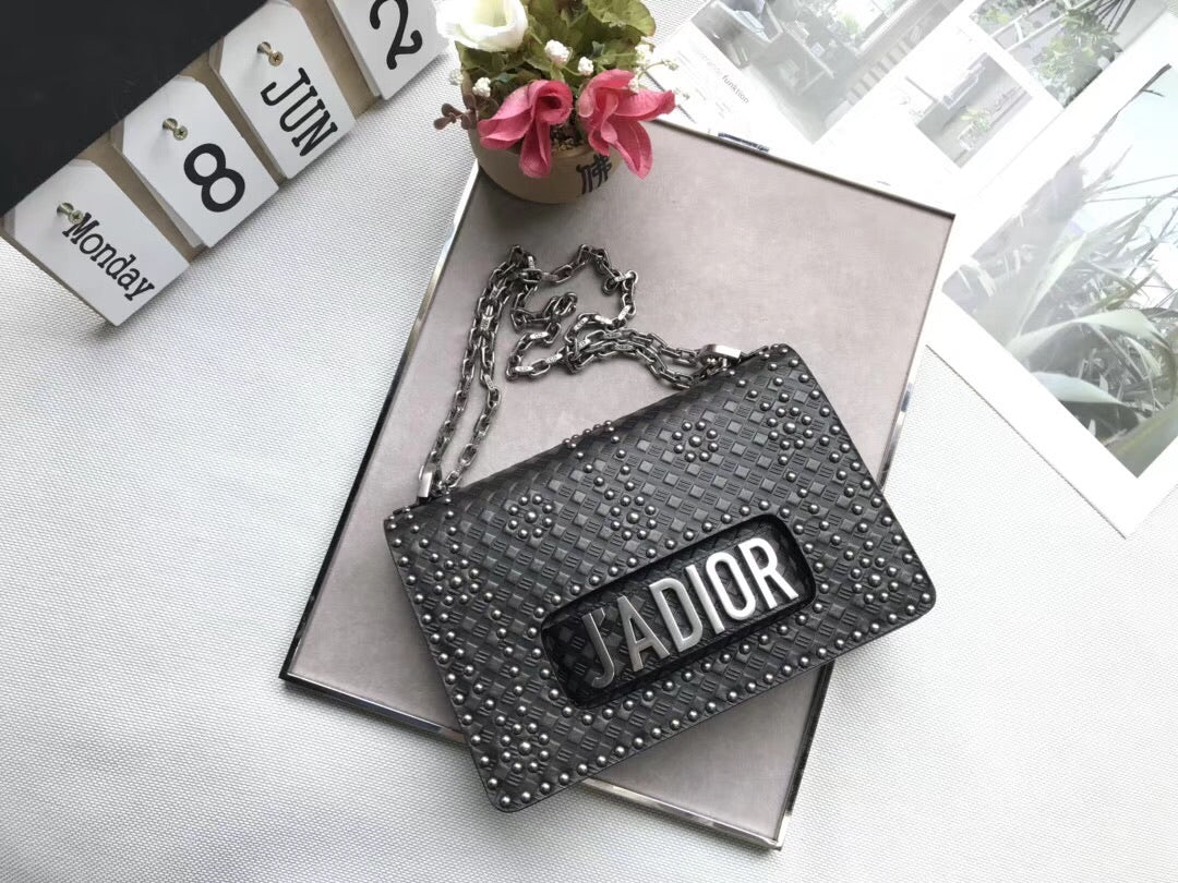 J’Adior Studded Shoulder Bag