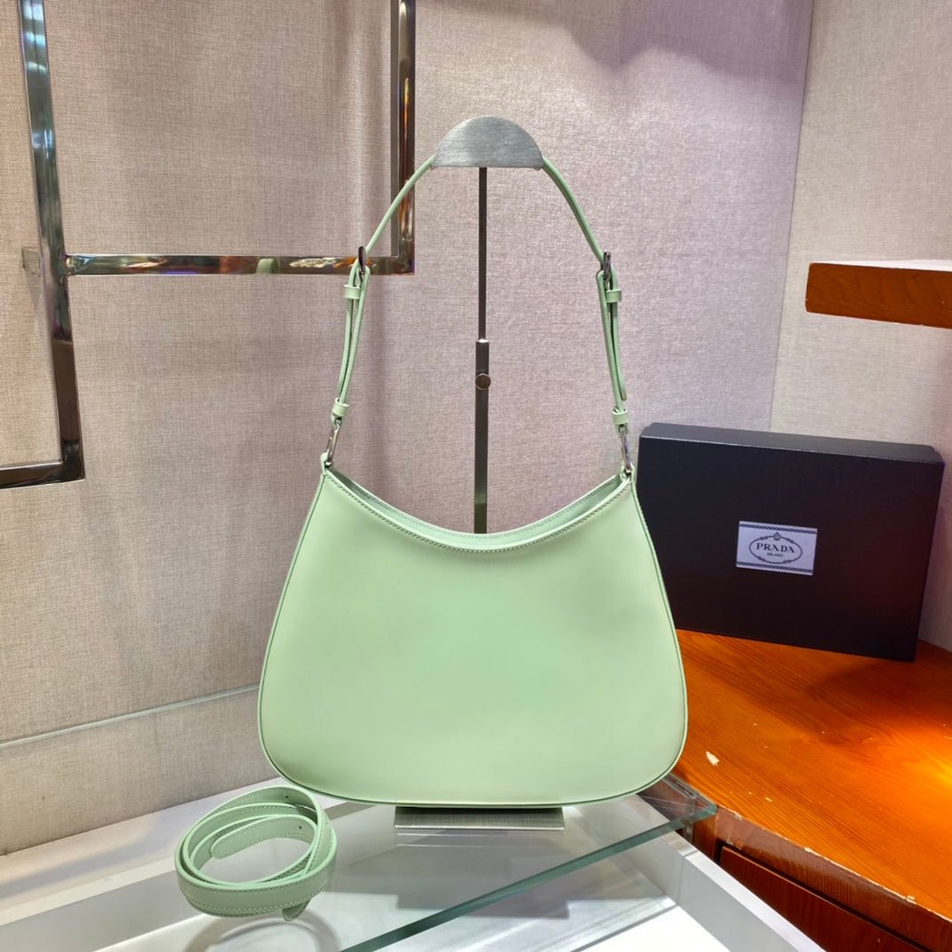 Prada Cleo brushed Leather Shoulder Bag