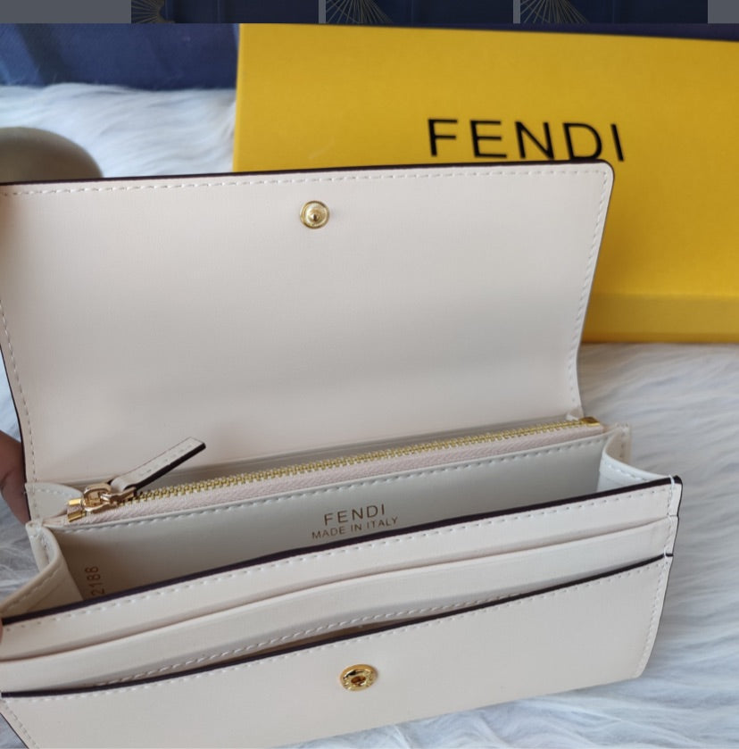 Leather fendi wallet