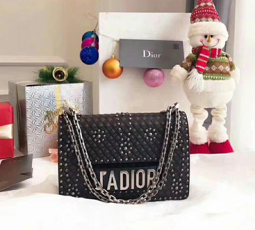 J’Adior Studded Shoulder Bag