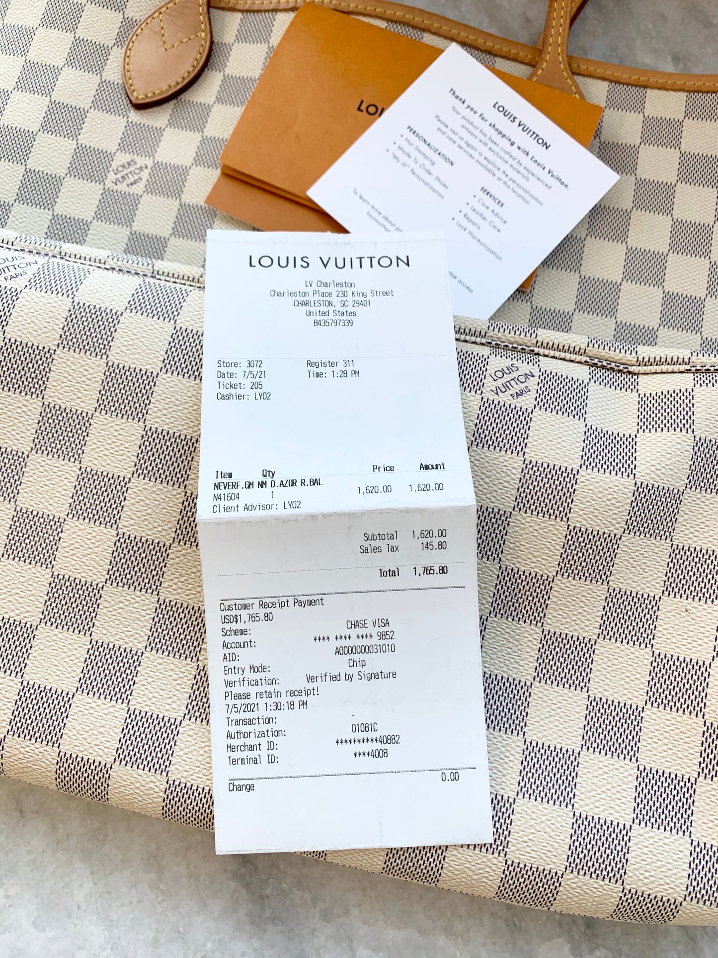 Louis Vuitton 2021 Neverfull GM Damier Azur Tote In Rose Ballerine