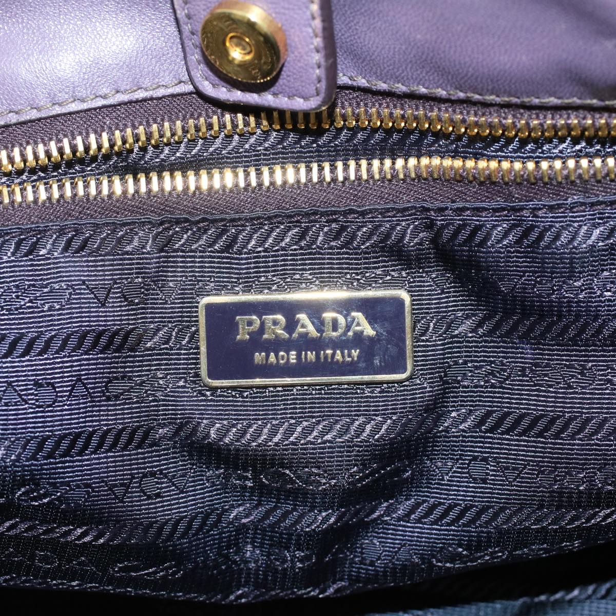 PRADA Hand Bag Nylon Purple  jk3011