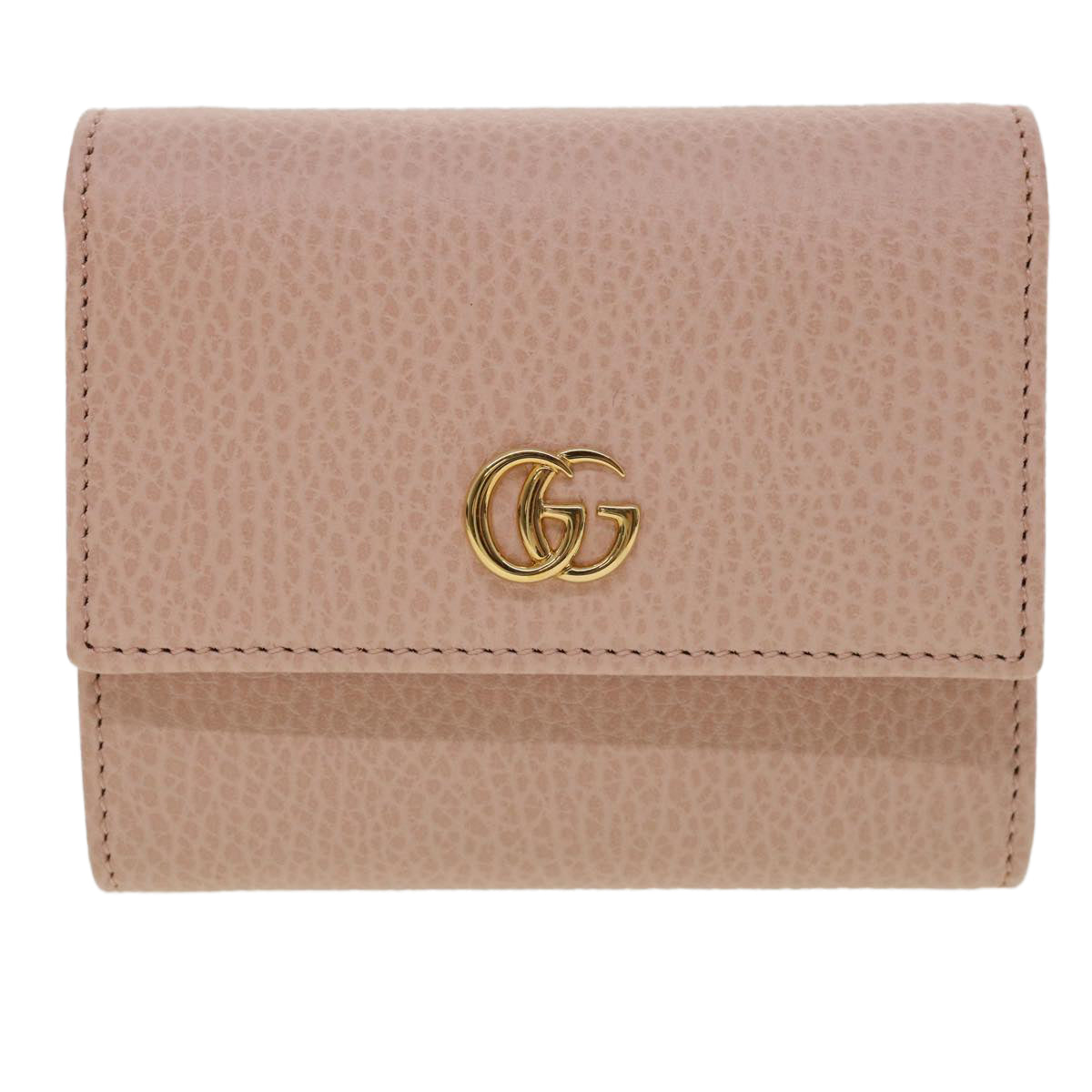 GUCCI GG Marmont Wallet Leather Pink 546584 Auth ki2633