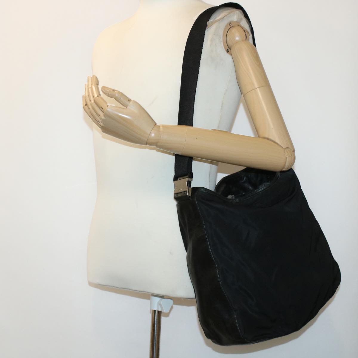 PRADA Shoulder Bag Nylon Black  ki3007